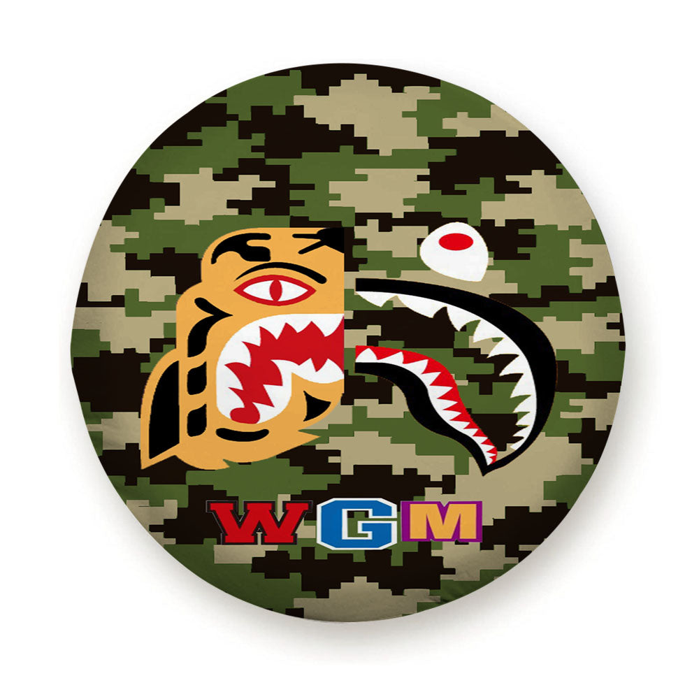 Bape Tiger Shark Green 8 Bit Tire Cover