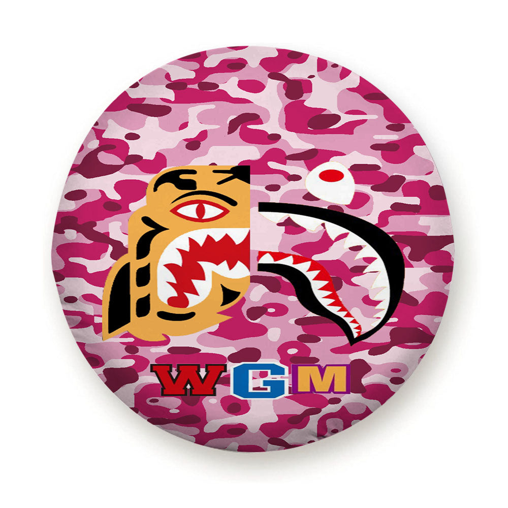 Bape Tiger Shark Pink Tire Cover