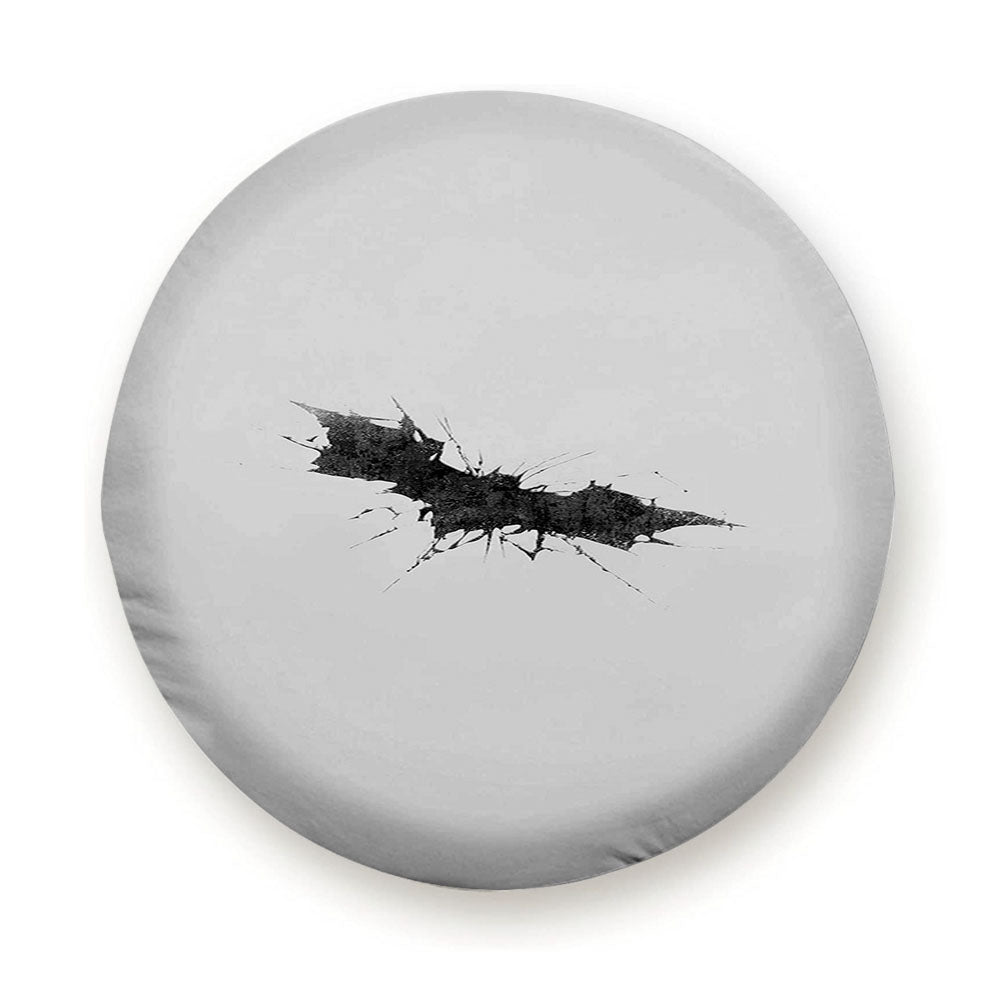 Batman Logo Crack Tire Cover