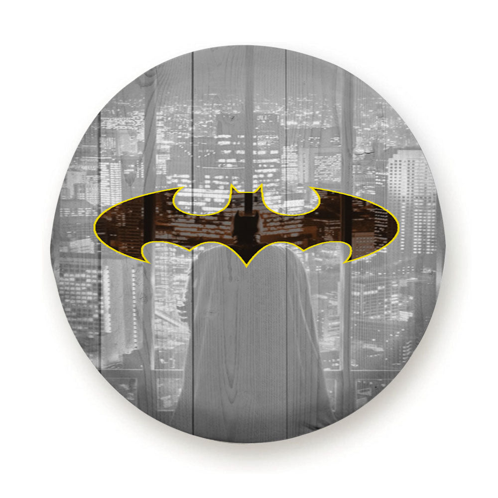 Batman Logo Wood Wallpaper Tire Cover
