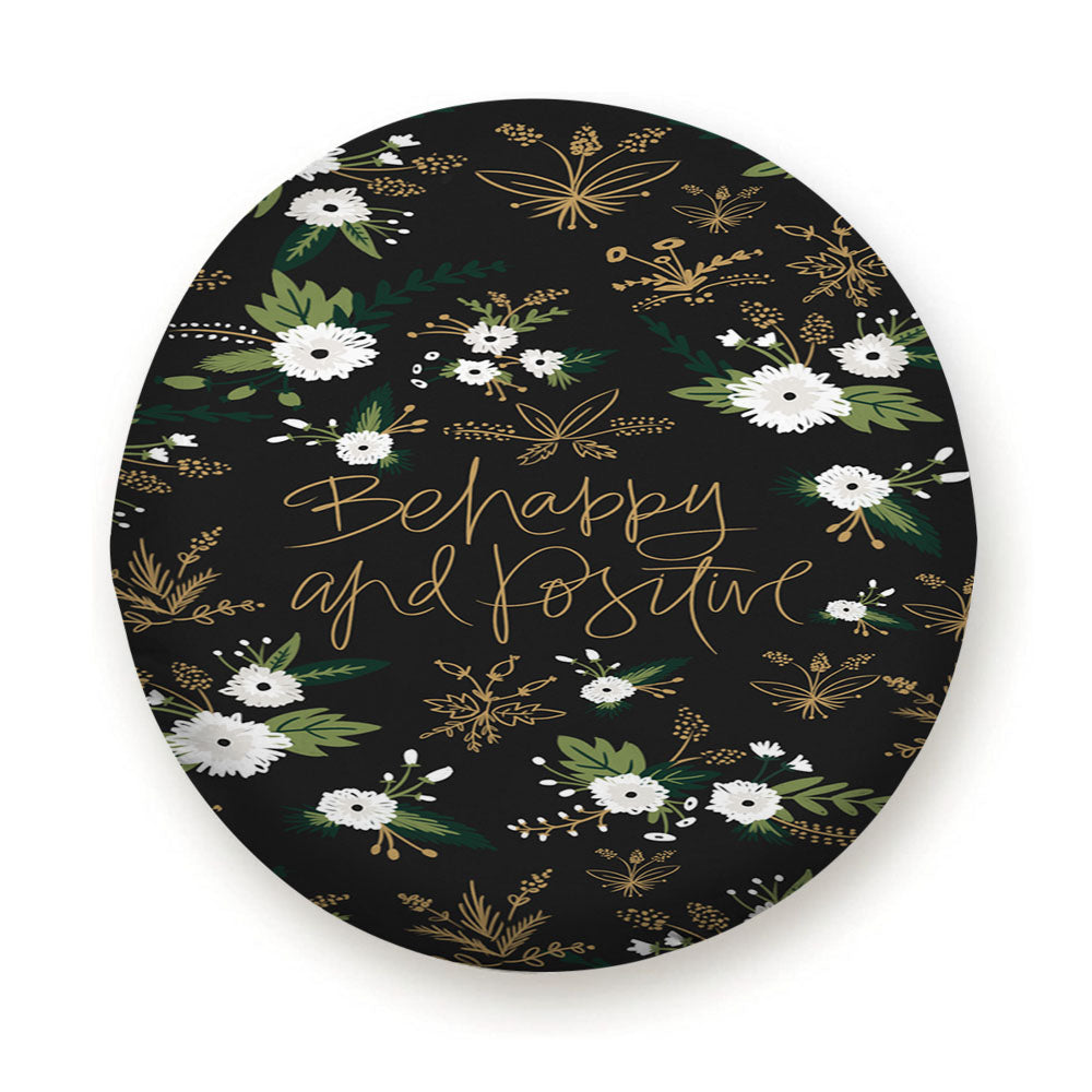 Be Happy And Positive Pattern Tire Cover