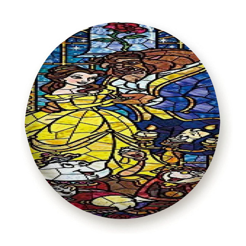 Beauty And The Beast Glass Tire Cover