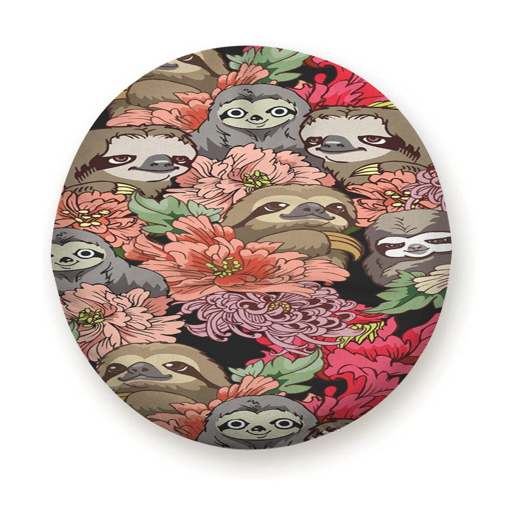 Because Sloths Pattern Art Tire Cover
