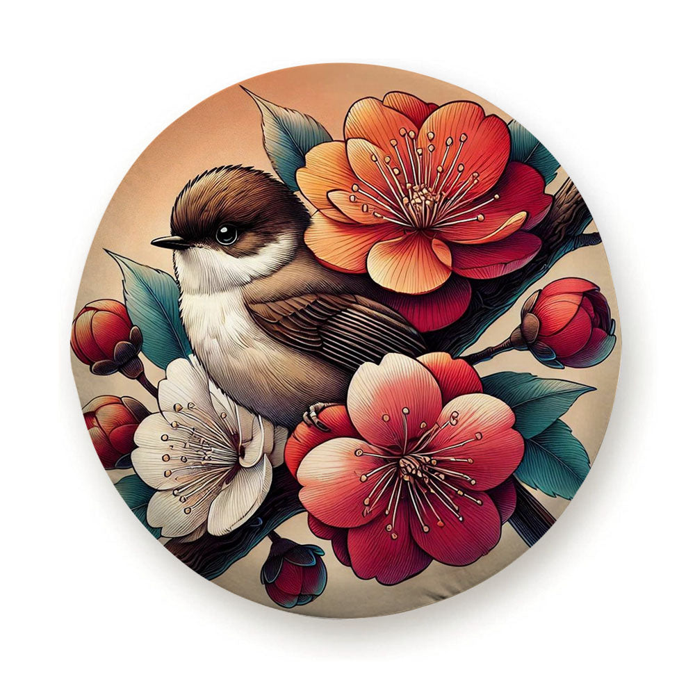 Bird Floral Tire Cover