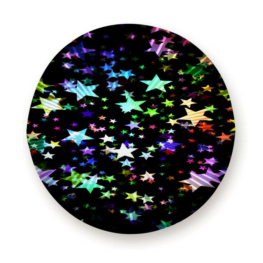 Black Abstract Star Tire Cover