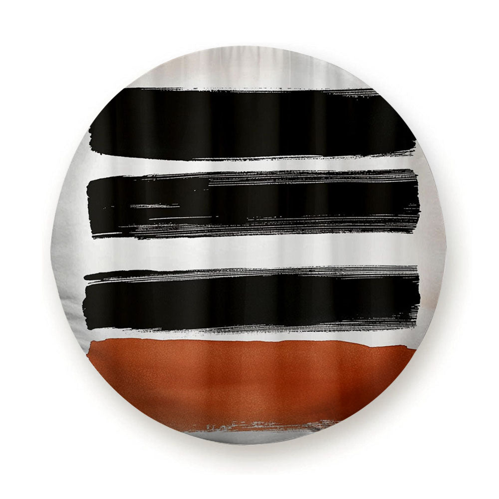 Black And Rust Brushstroke Tire Cover
