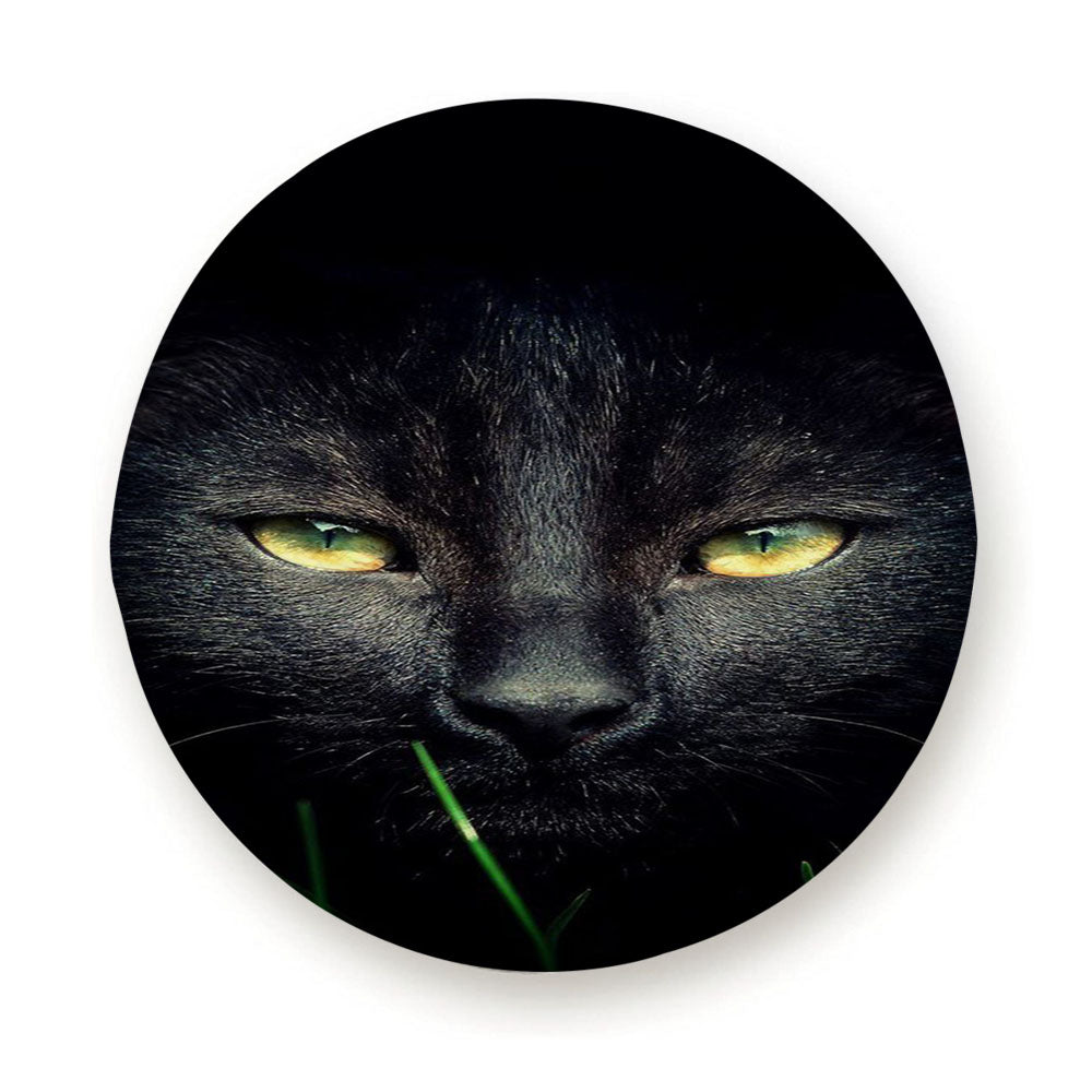 Black Cat Face Tire Cover