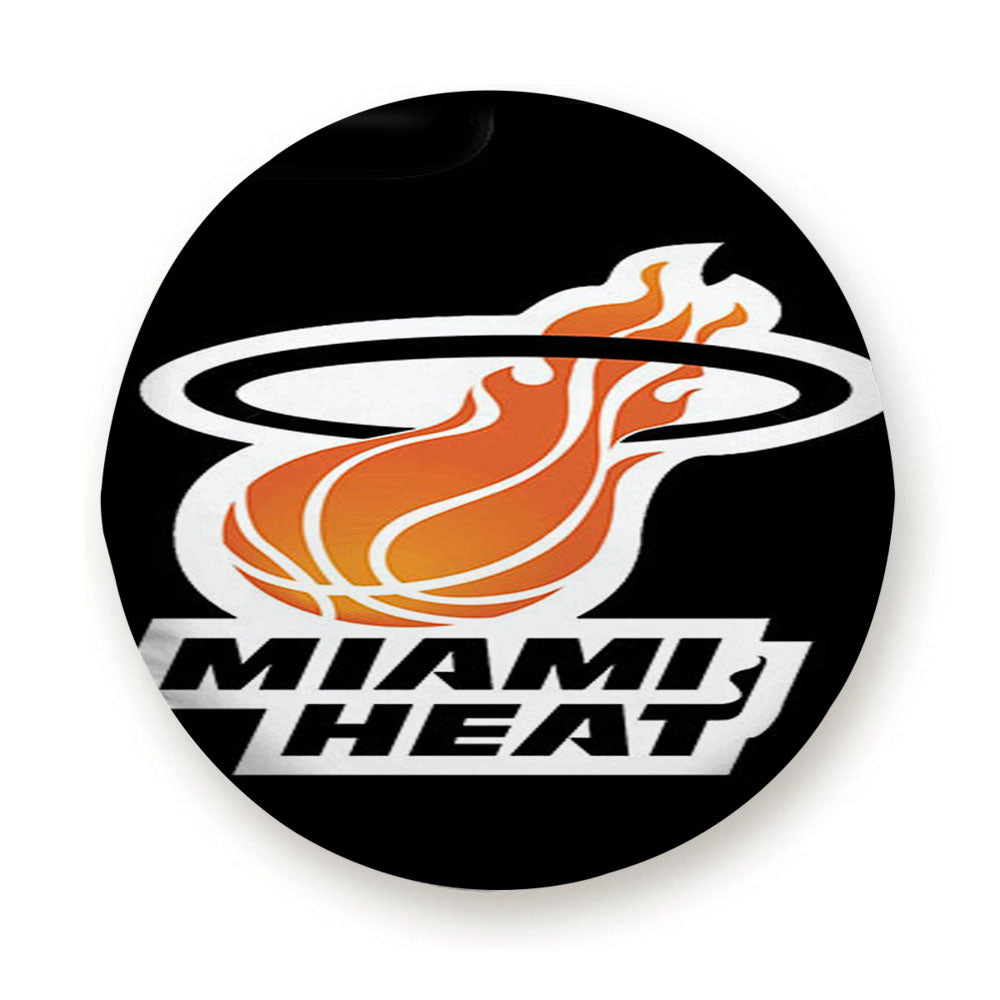 Black Design Miami Heat Tire Cover