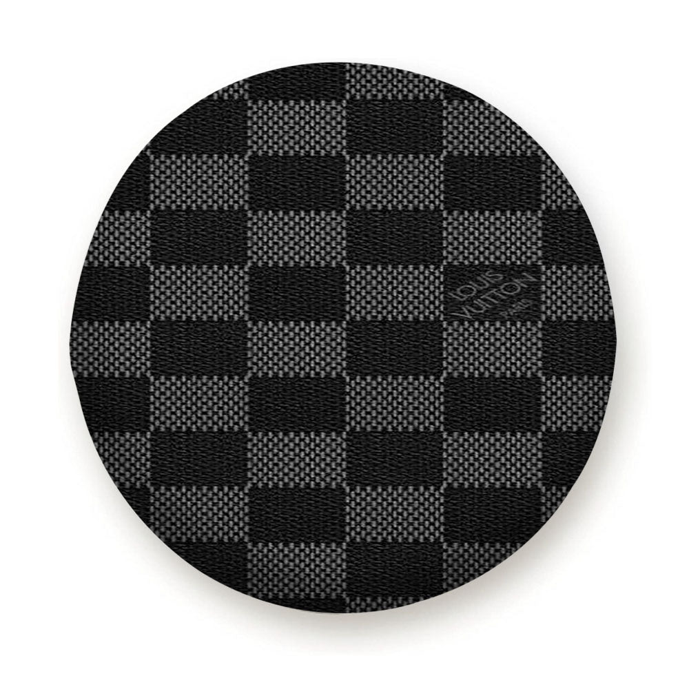 Black Louis Vuitton Damier Texture Tire Cover