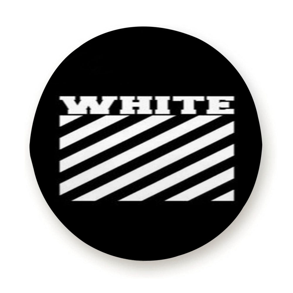 Black Off White Tire Cover