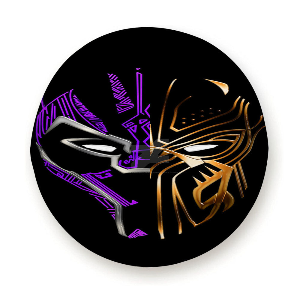 Black Panther Energy Golden Tire Cover