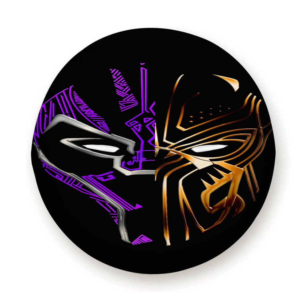 Black Panther Golden Purple Tire Cover