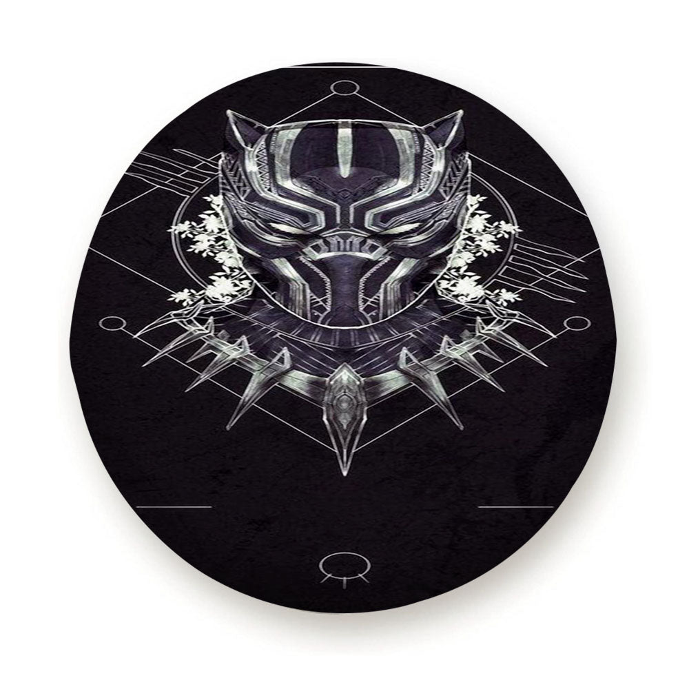 Black Panther Head Art Tire Cover