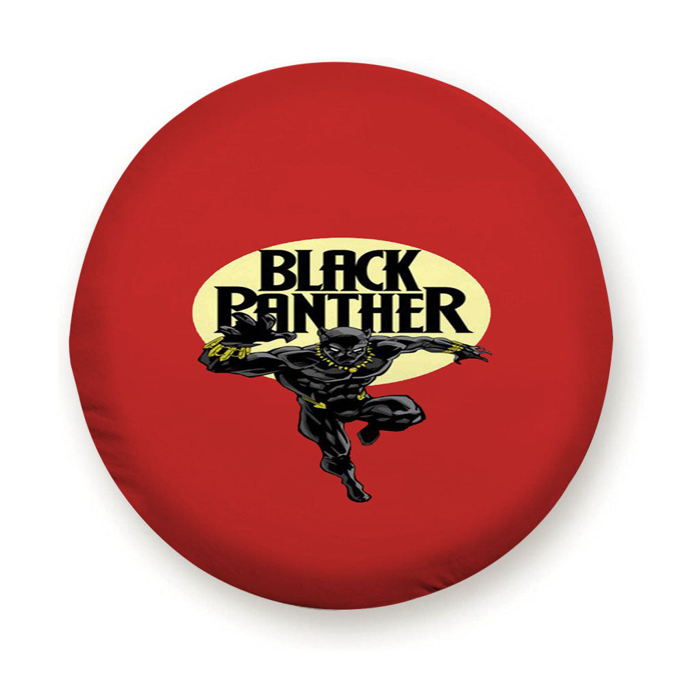 Black Panther Red Tire Cover
