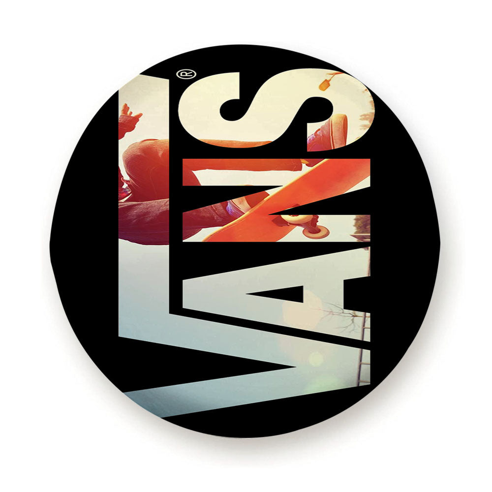 Black Vans Logo Skate Tire Cover