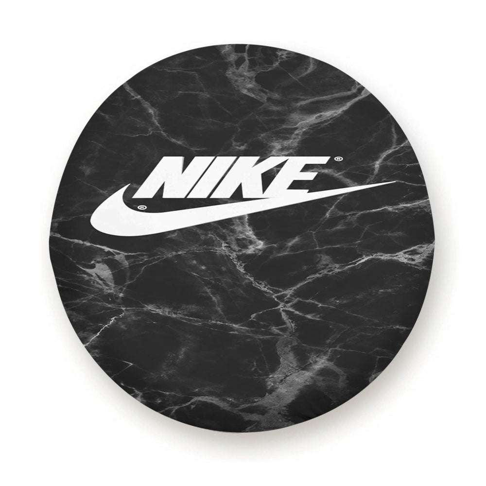 Black White Marble Nike Logo Tire Cover