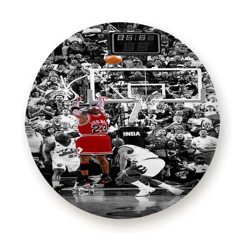 Black White Michael Jordan Last Shot Tire Cover