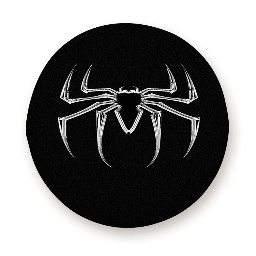 Black White Spiderman Logo Tire Cover