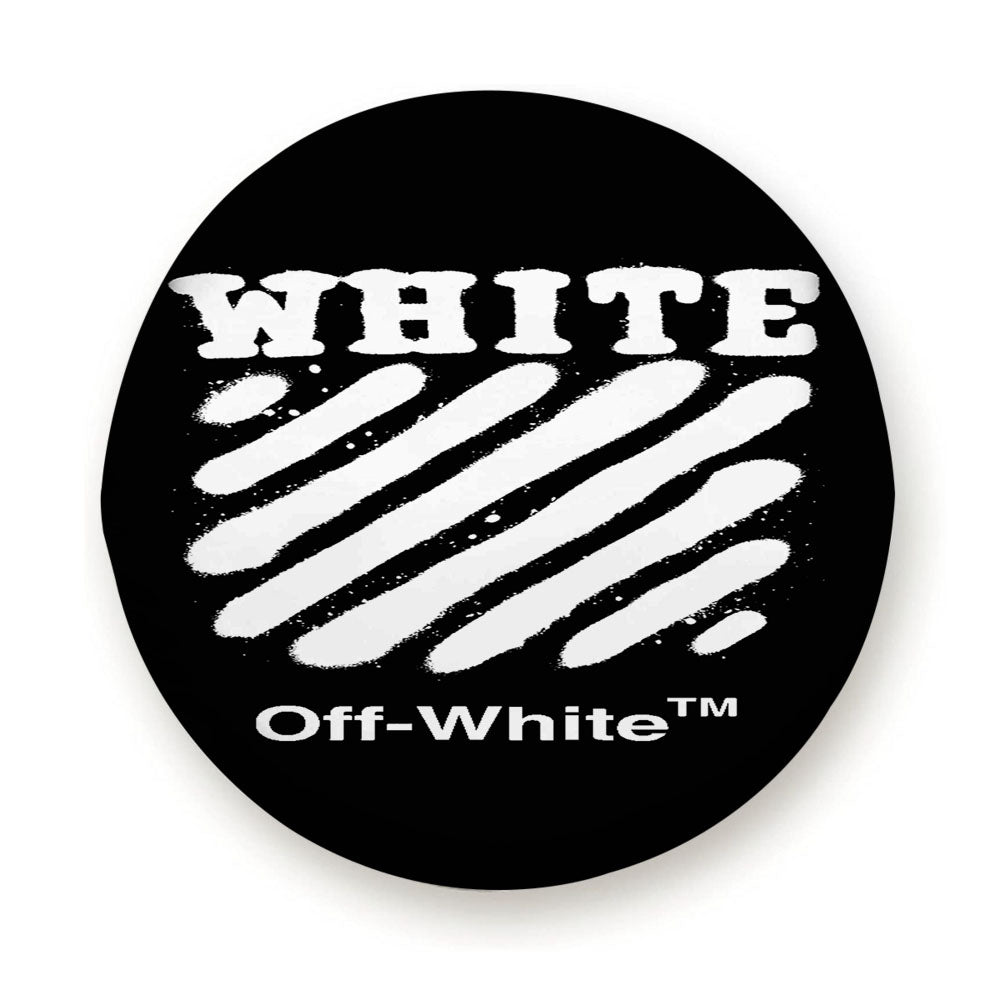 Black White Spray Off White Tire Cover