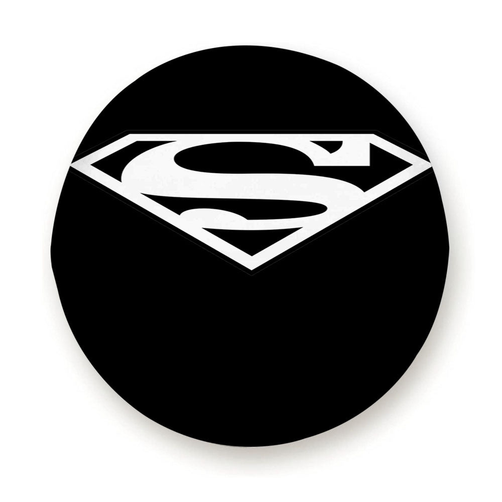 Black White Superman Logo Tire Cover