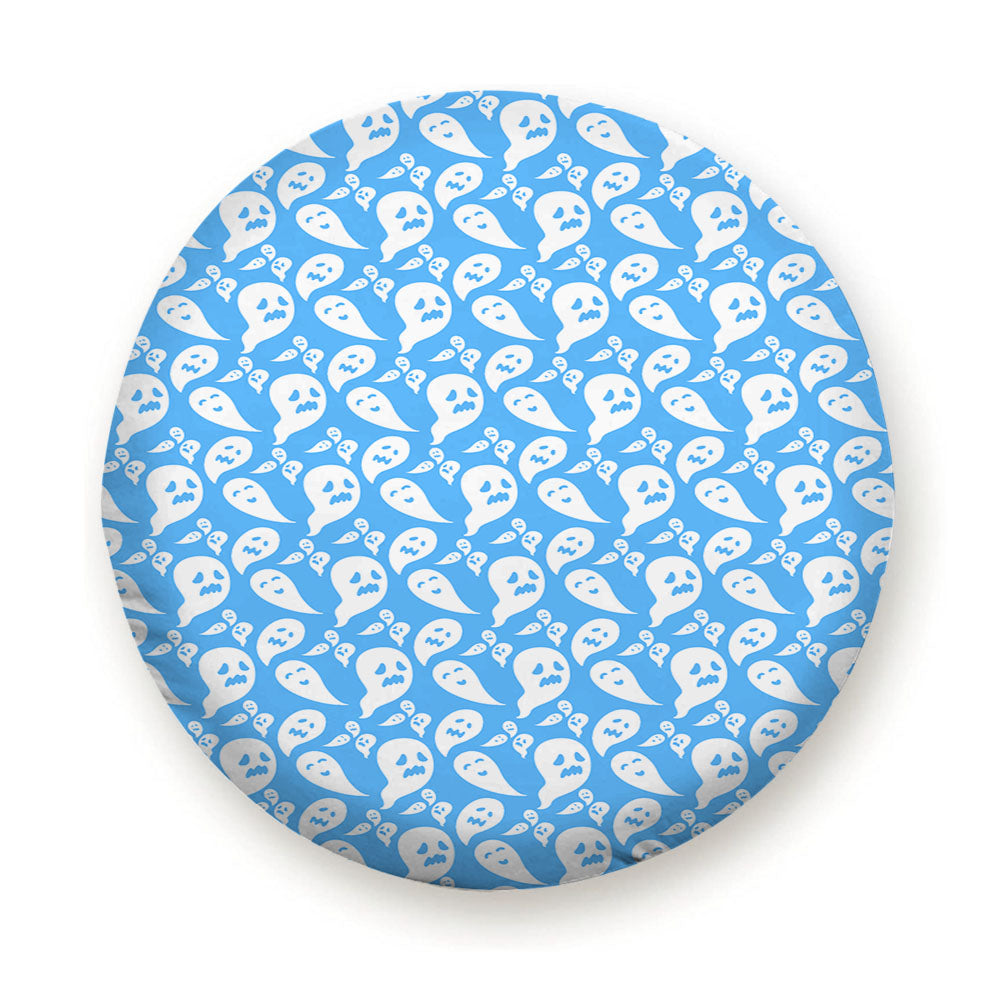 Blue Ghosts Pattern Halloween Tire Cover