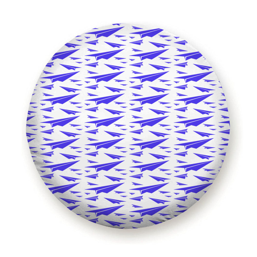 Blue Plane Art Pattern Ori Tire Cover
