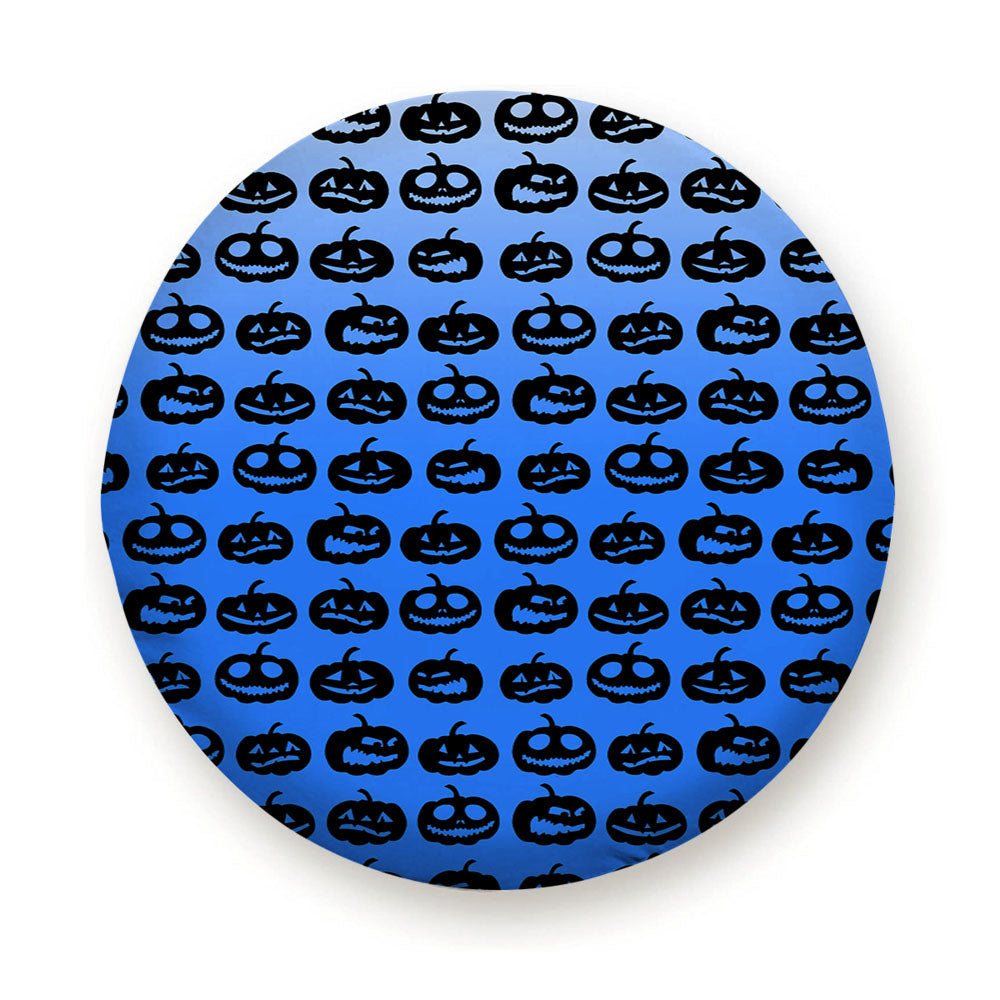 Blue Pumpkins Pattern Silhouette Tire Cover