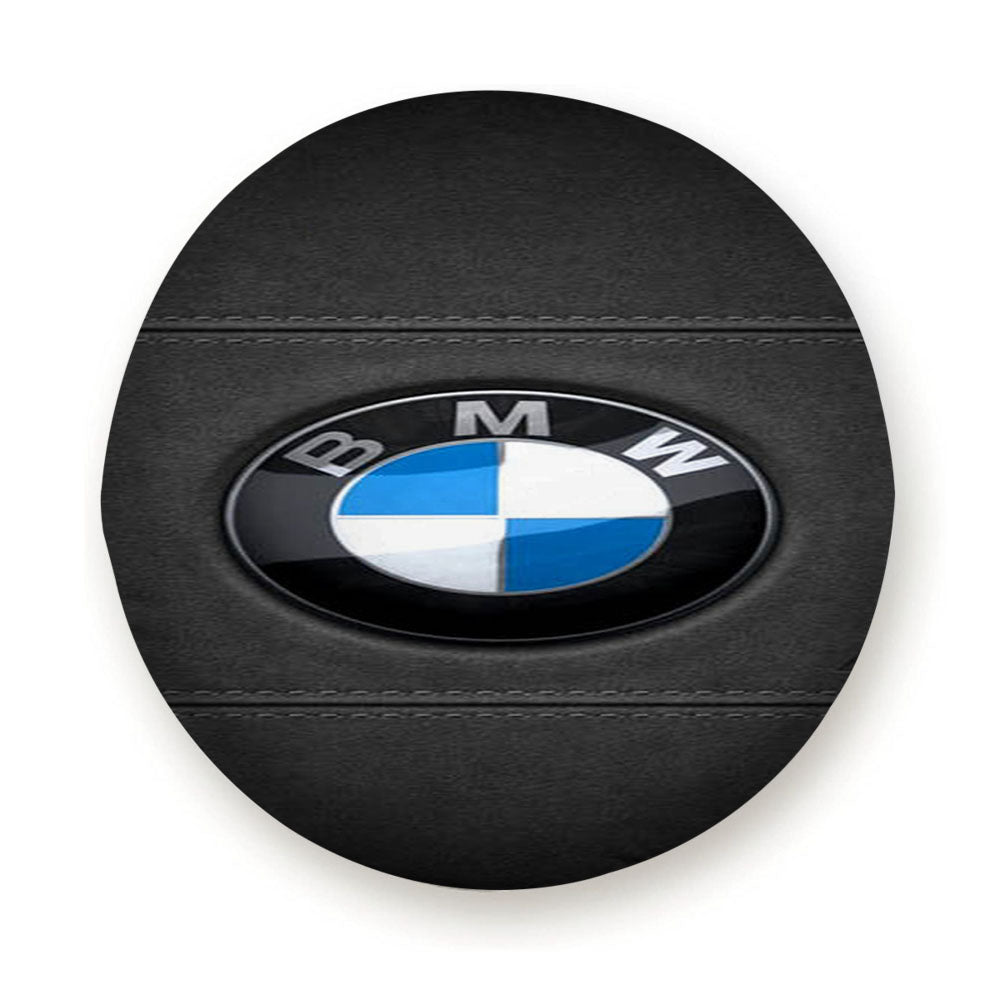 Bmw Leather Logo Tire Cover