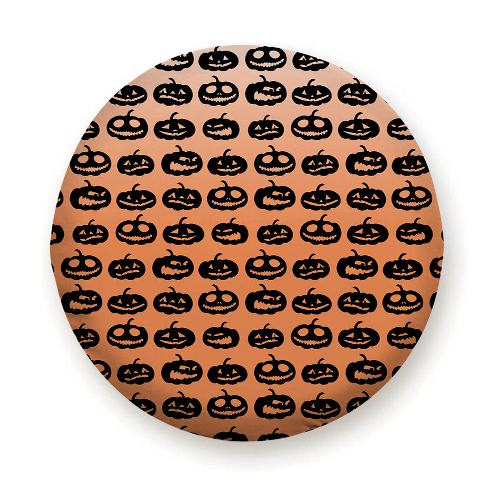 Brown Pumpkins Pattern Silhouette Tire Cover