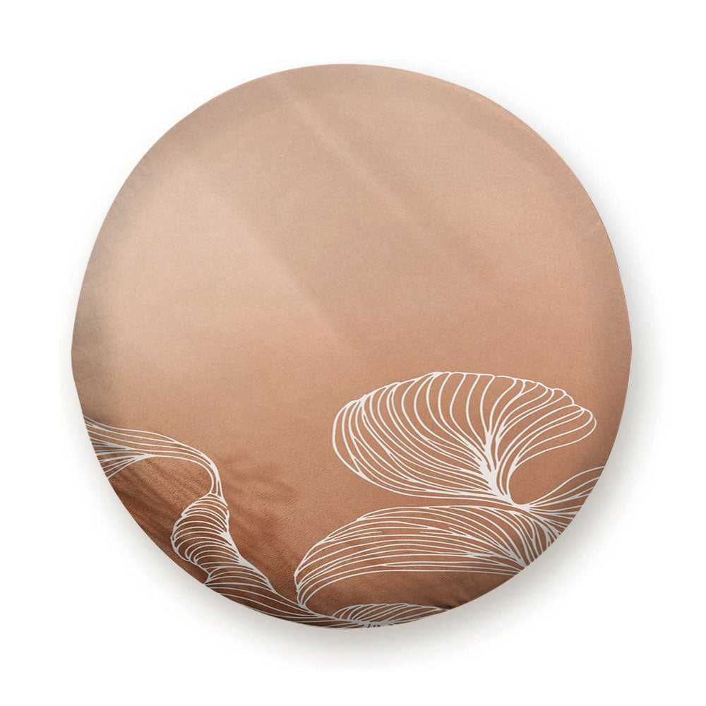 Brown Swirly Abstract Tire Cover