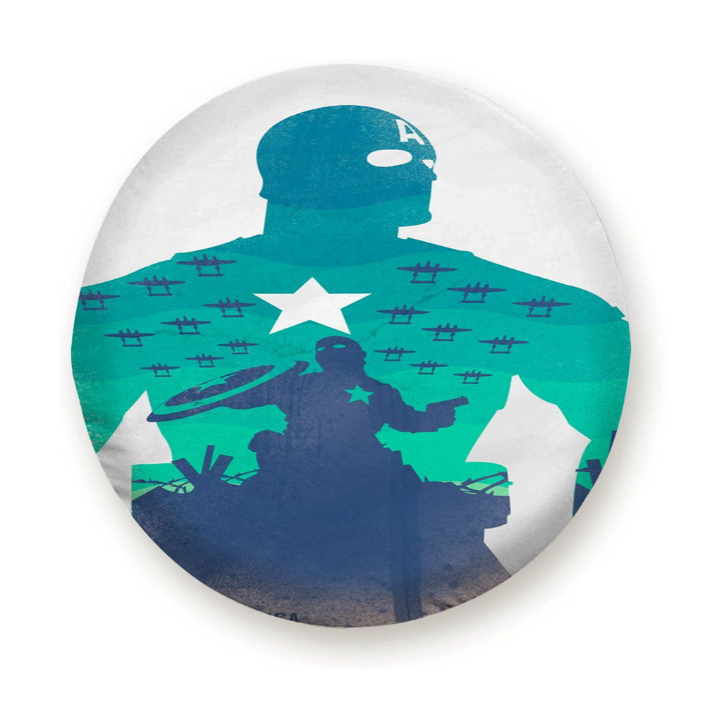Captain America Minimalist Tire Cover