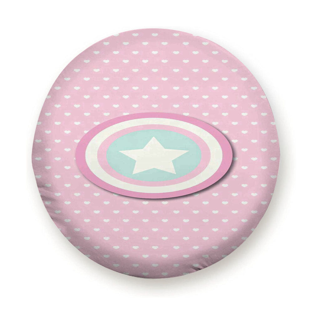 Captain America Pink Girls Tire Cover