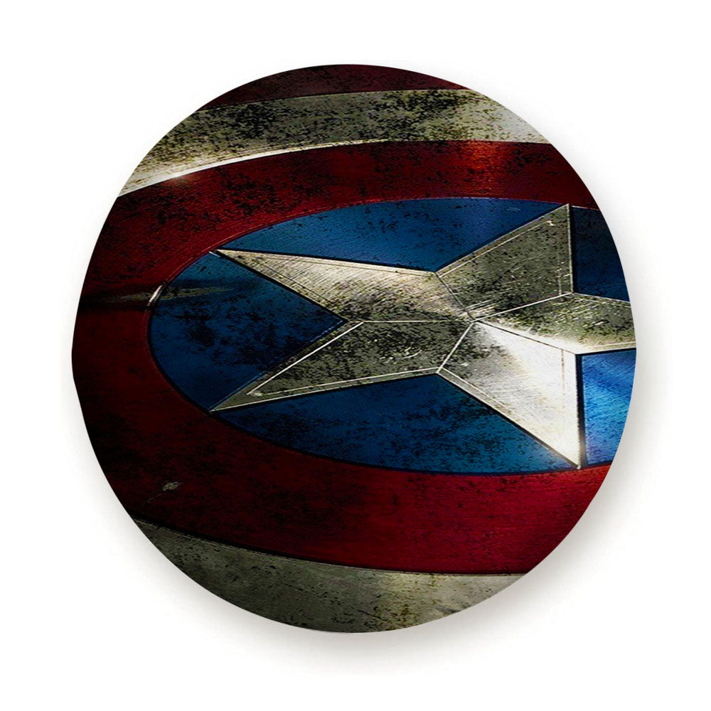 Captain America Shield Damaged Tire Cover