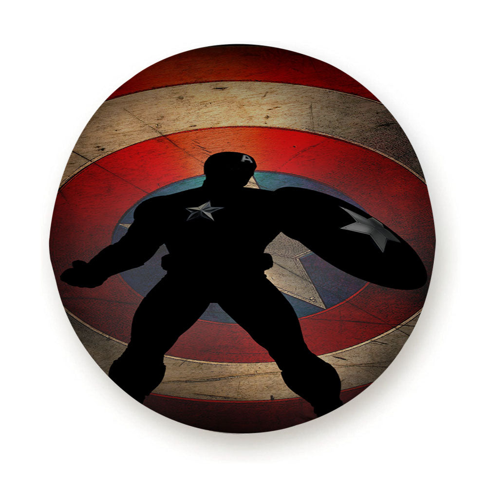 Captain America Silhouette Shield Tire Cover
