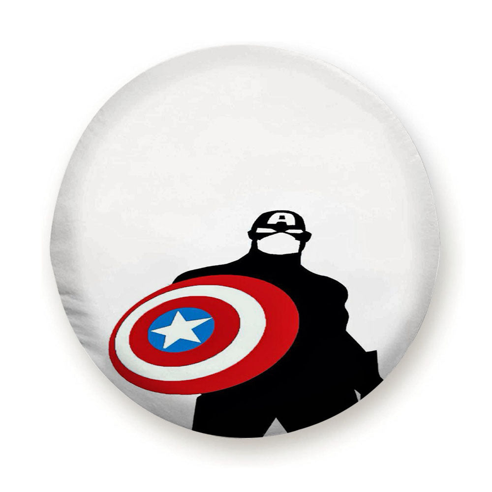 Captain America White Background Tire Cover