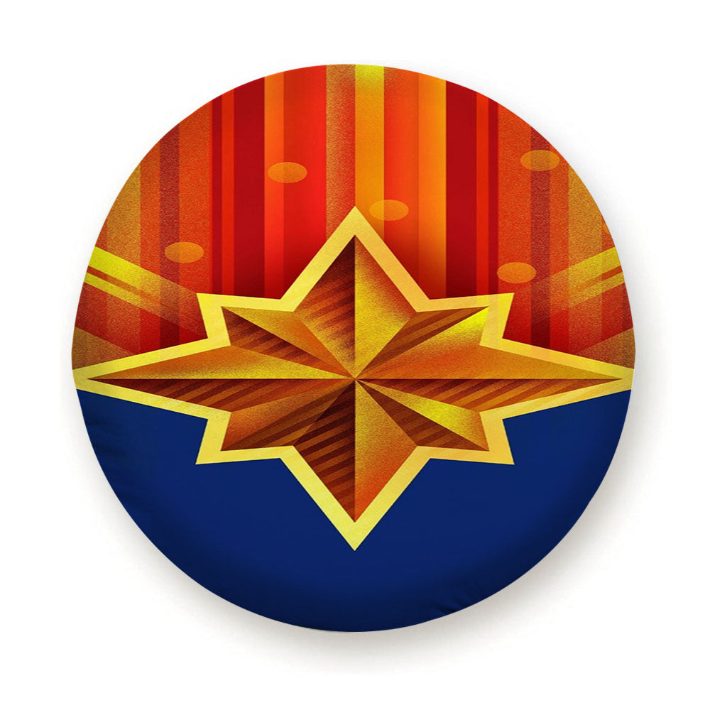 Captain Marvel Chest Star Art Tire Cover