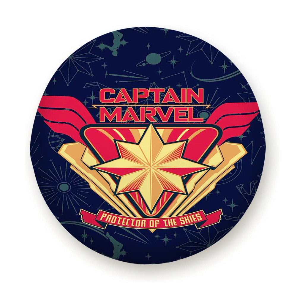 Captain Marvel Logo Poster Tire Cover