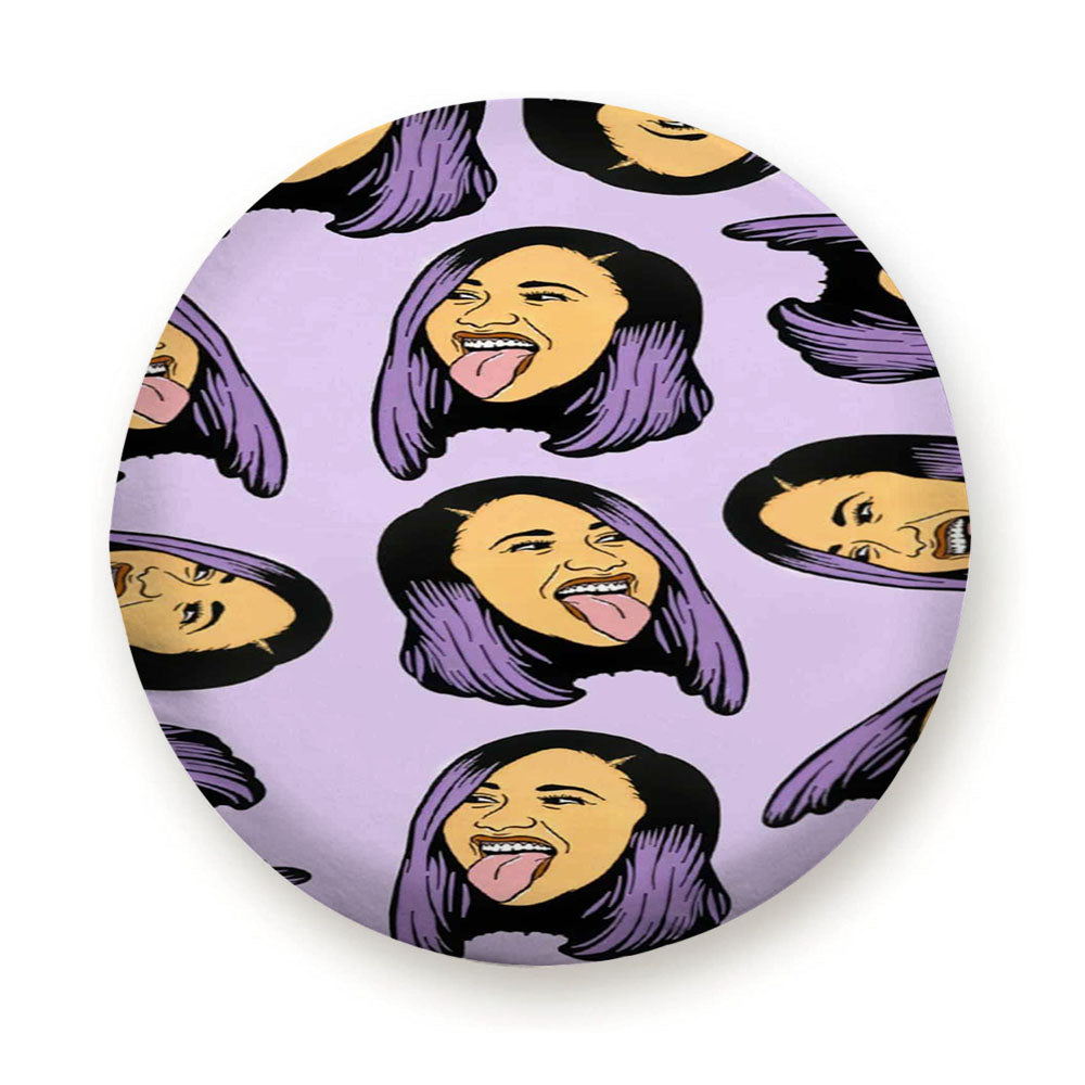 Cardi B Head Pattern Fun Tire Cover