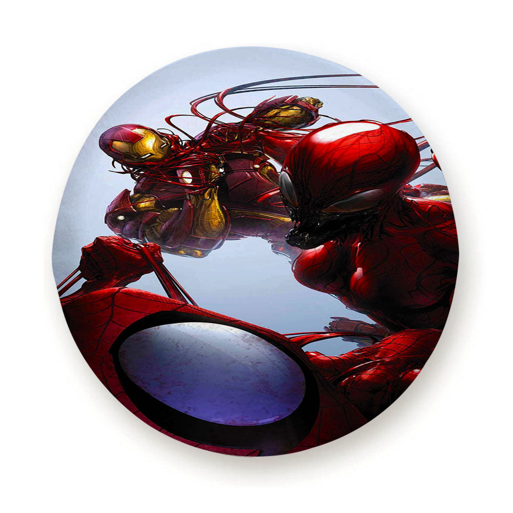 Carnage Vs Spider Man And Iron Man Tire Cover