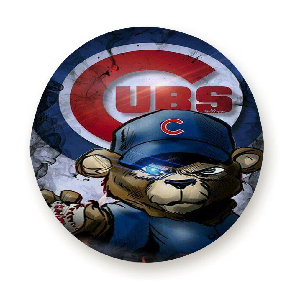 Chicago Cubs Bear Art Tire Cover