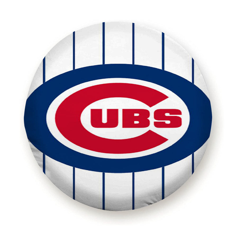 Chicago Cubs Circle Stripe Blues Tire Cover