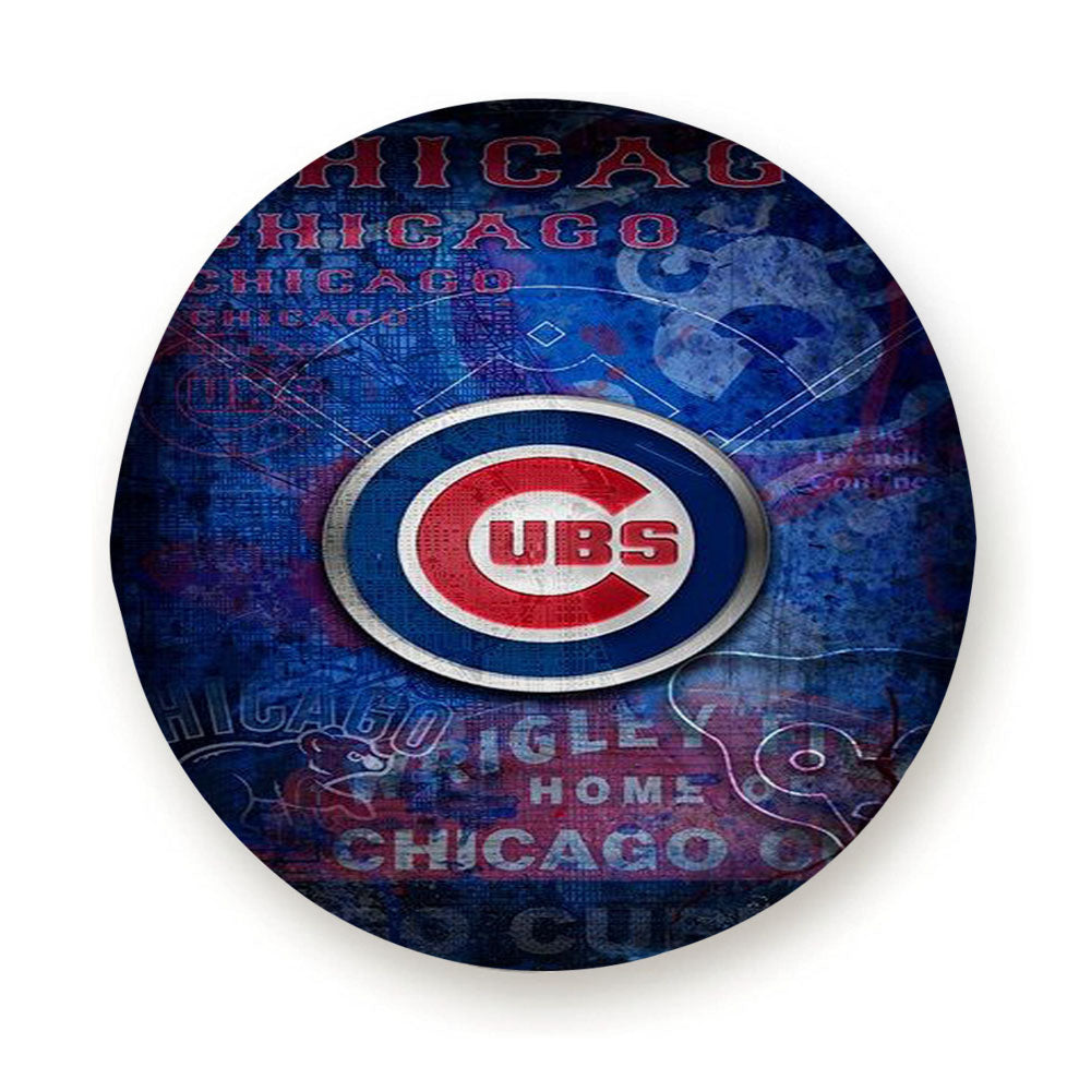 Chicago Cubs Texture Wall Tire Cover