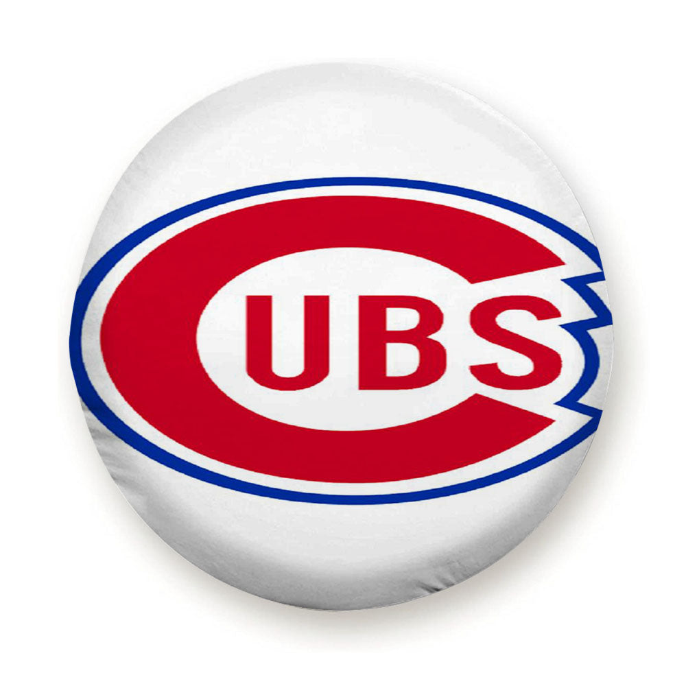 Chicago Cubs White Back Tire Cover