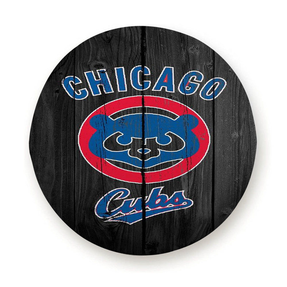 Chicago Cubs Wooden Tire Cover