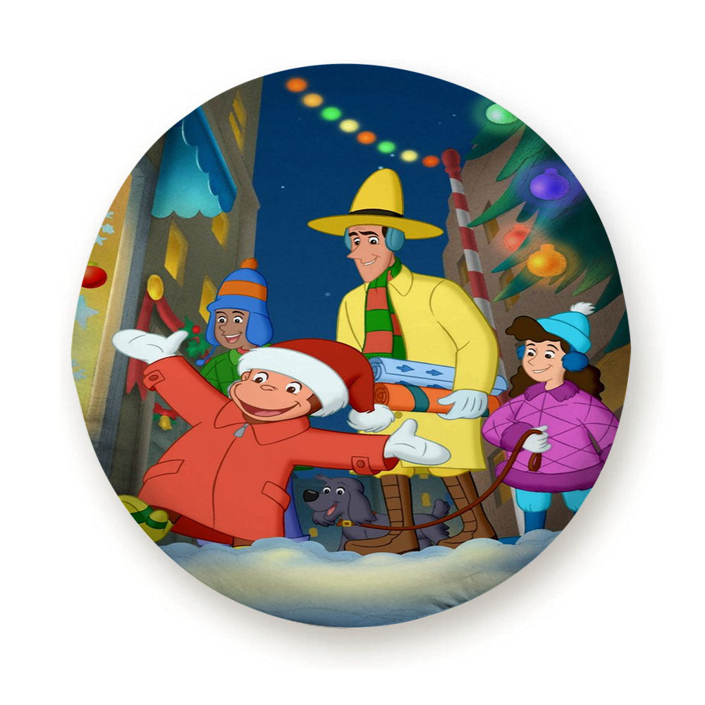 Christmas Curious George And Friends Tire Cover