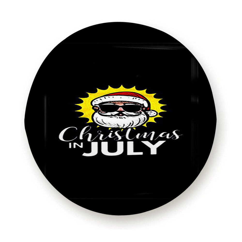 Christmas In July Santa With Sunglasses In The Summer Sun Tire Cover