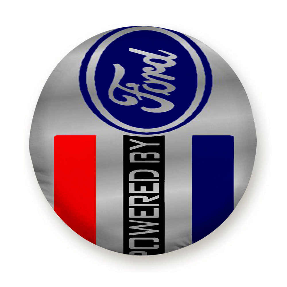 Classic Stainless Steel Powered By Ford Plate Tire Cover
