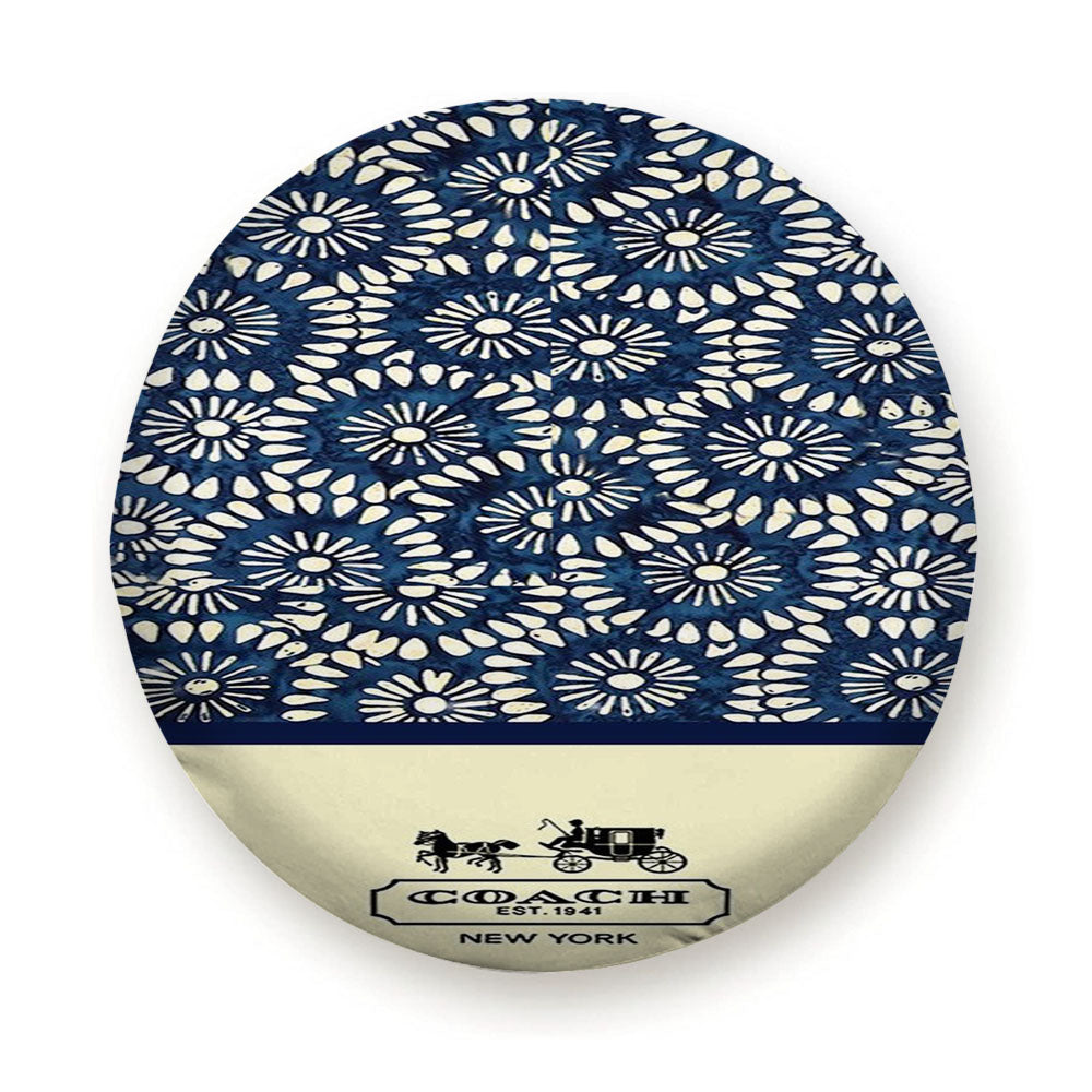 Coach New York Blue Floral Batik Tire Cover