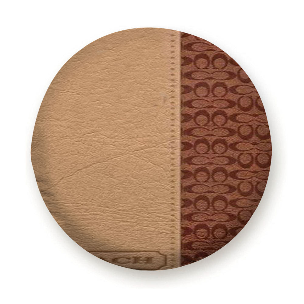Coach New York Brown Leather Tire Cover