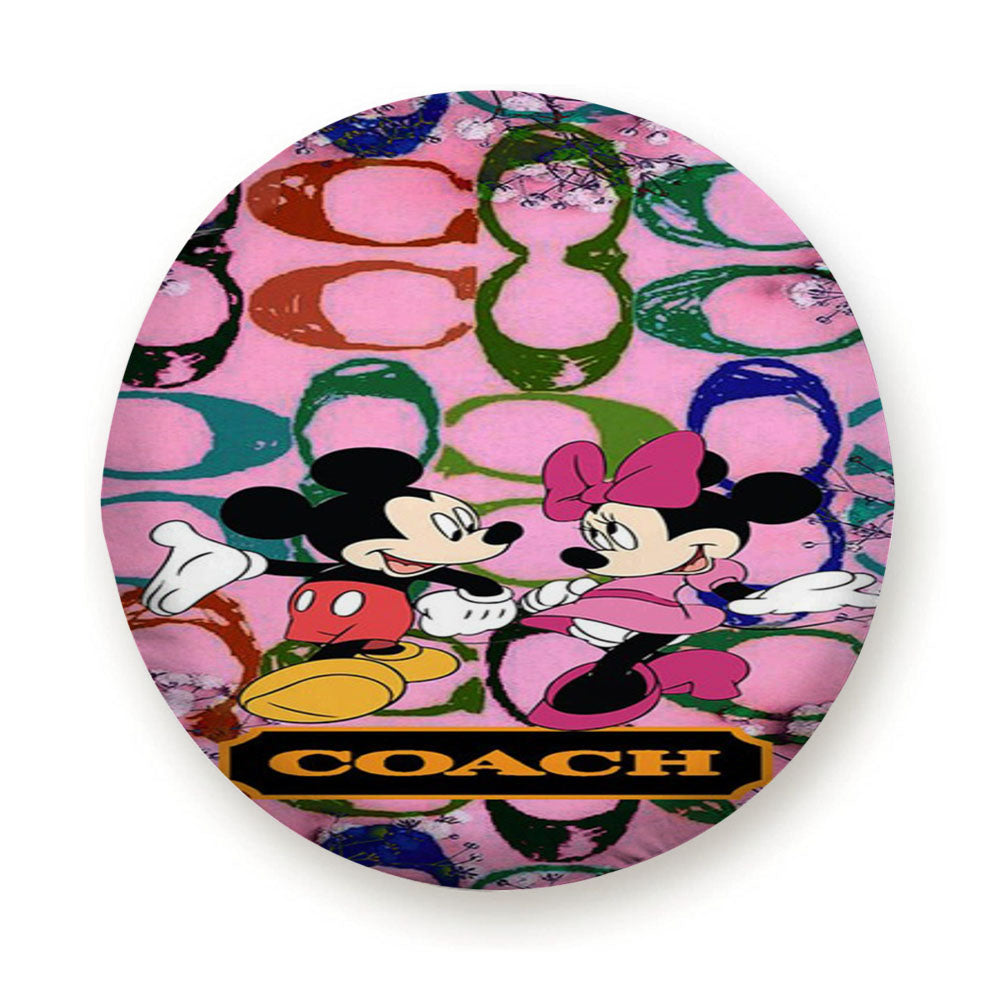 Coach Pink Flower Mickey Minnie Tire Cover